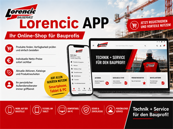 Lorencic APP – Der Online-Shop für Bauprofis